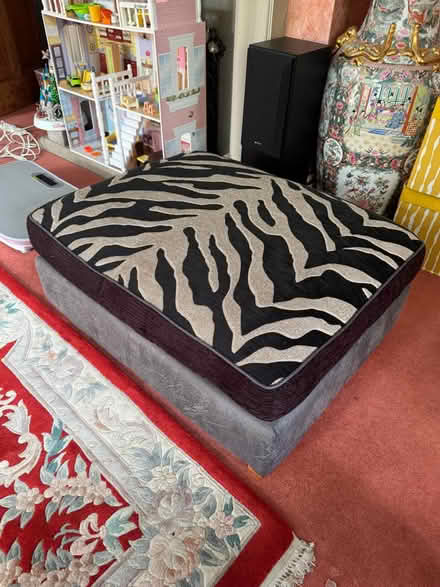 Photo of free 3 four seater settees & footstool (SM7 3AT) #2