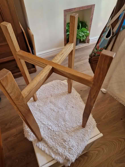 Photo of free Wooden large plant pot stand (Spinney Hill) #1
