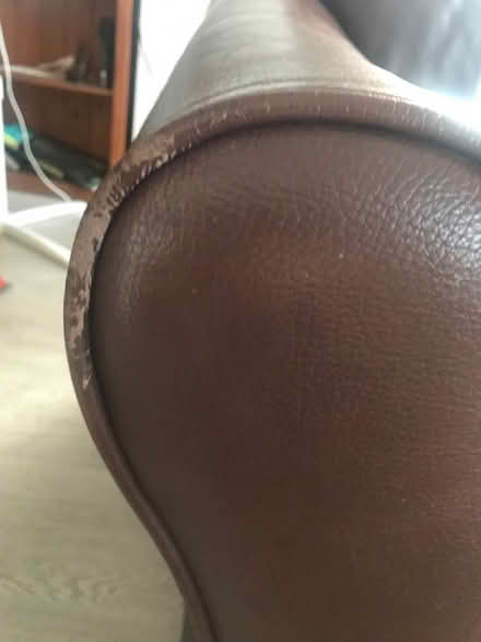 Photo of free Pre loved M&S Italian leather sofa (Lower Sydenham) #4