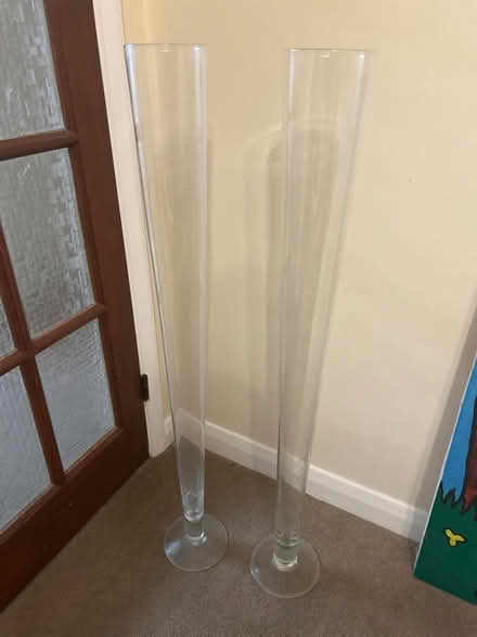 Photo of free 2 glass vases 1m tall (South Oxfordshire OX9) #1