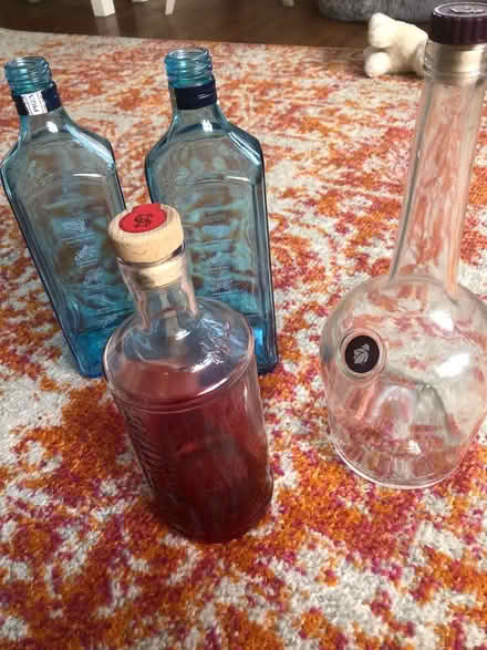 Photo of free 4 big glass bottles (Bedfont) #2