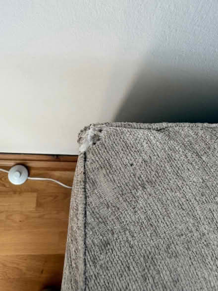 Photo of free Large grey velour sofa , footstool and chair (Currie EH14) #2