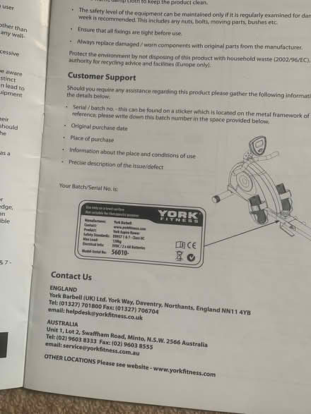 Photo of free York Aspire rowing machine (Starkholmes DE4) #3