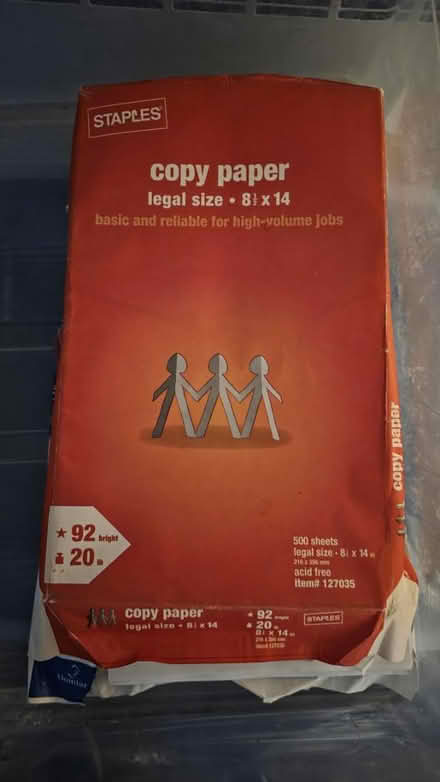 Photo of free 2 open packs of paper (Prospect park south) #1