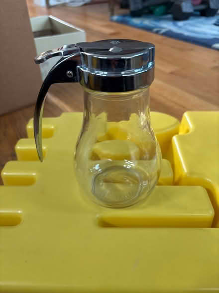 Photo of free Glass syrup jar (Waltham near Belmont line) #1