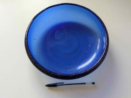 Photo of free Dark blue shallow glass bowl (Southbourne, Dorset BH6) #1