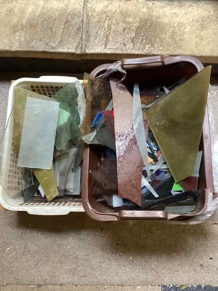 Photo of free Stained glass pieces (Axminster) #1