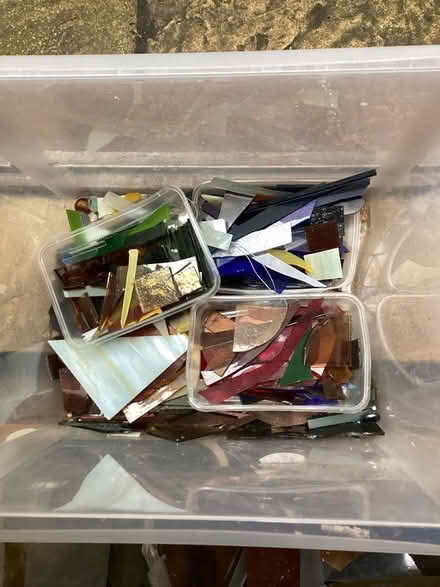 Photo of free Stained glass pieces (Axminster) #2