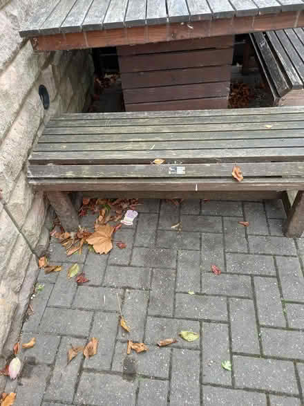 Photo of free Outdoor Wooden Table and benches (DE56) #1