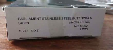 Photo of free Stainless steel hinges x 1 pair (Saint George's CO2) #2