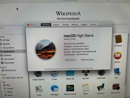 Photo of free iMac (21.5-inch, Mid 2011) (West Side) #2