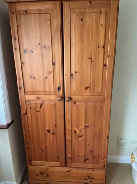 Photo of free Pine wardrobe with drawer (Seaford BN25) #1