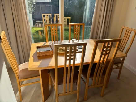 Photo of free Dining table with 6 chairs (Wickford SS12) #1