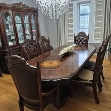 Photo of free Dining Table, 6 chairs & Armoire (Near Yonge & Gamble) #1