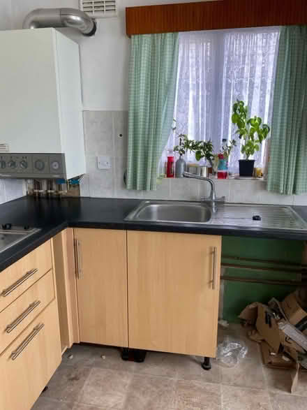 Photo of free Kitchen unit doors, worktops + handles, sink and gas hob (CT11) #2
