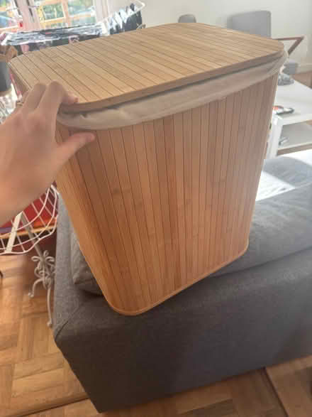 Photo of free Bamboo washing basket (Wisewood S6) #1