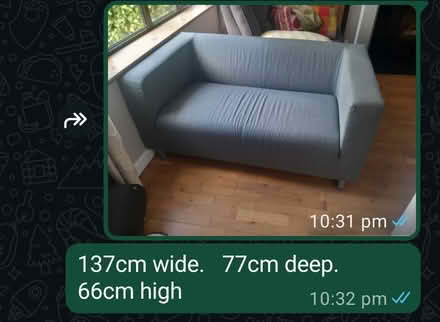 Photo of free 2 seater couch (Malahide) #1
