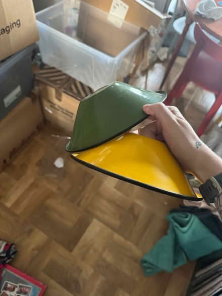 Photo of free Two tin lamp shades, take together or separately (Wisewood S6) #1