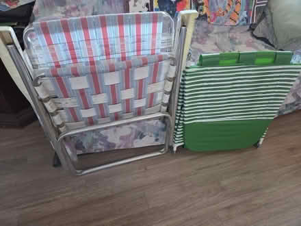 Photo of free 2 vintage beach chairs (Lowell,ma) #1