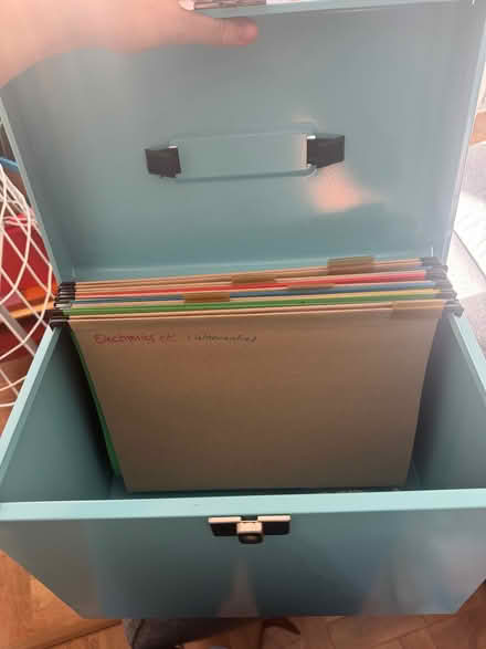 Photo of free Locking filing box and files (used) (Wisewood S6) #1