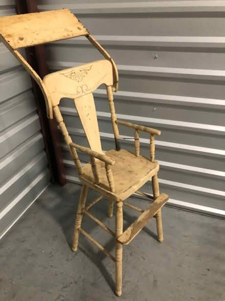 Photo of free Antique wooden high chair (Frederick, MD) #3