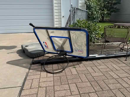 Photo of free Basketball hoop set portable (Curb east side) #1