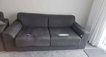 Photo of free 3 seater sofa and throw (Wigston LE18) #2