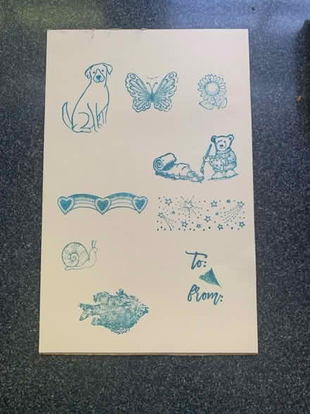 Photo of free Rubber stamps and one ink pad (Oakton) #2