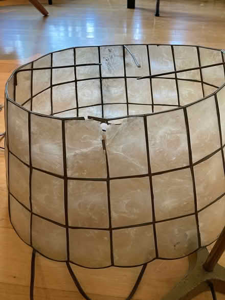 Photo of free Broken vintage capiz shade lamp (Hastings on Hudson) #2