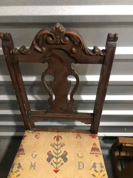 Photo of free Antique chair embroidered seat (Frederick, MD) #2