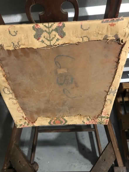 Photo of free Antique chair embroidered seat (Frederick, MD) #3