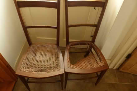 Photo of free Two rattan seated chairs (St Buryan TR19) #1