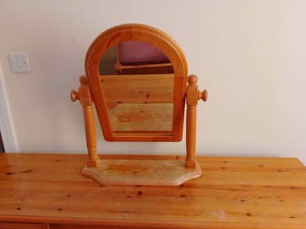 Photo of free PineDressingTableMirrorStool (Potton SG19) #4