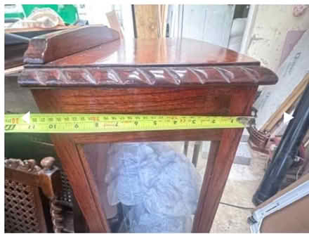 Photo of free Vintage carved wood display cabinet. (Headington OX3) #1
