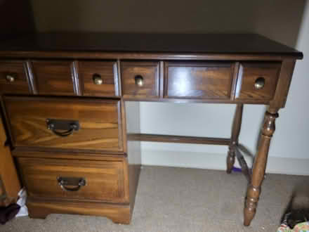 Photo of free Desk with scratches on top+storage (Near Downtown Ypsilanti) #3