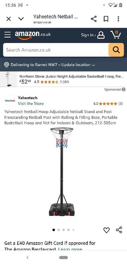 Photo of free Netball hoop post N14 (Cockfosters N14) #1