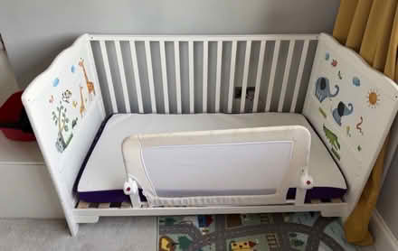 Photo of free Cot bed 70 x 140 and Snuz mattress (Eltham SE9) #1