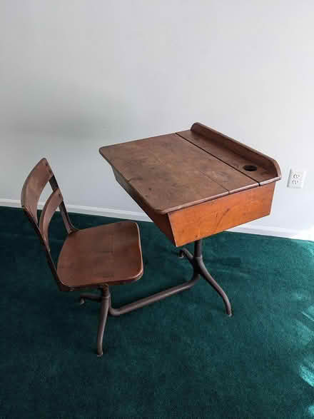 Photo of free Old School School Desk (Reston) #1