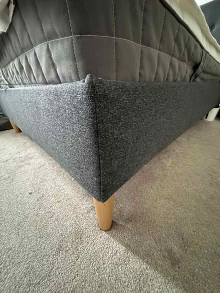 Photo of free double bed Grey padded headboard (London W4) #4