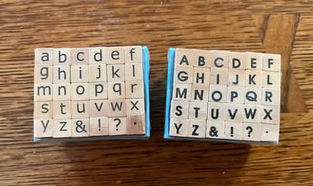 Photo of free mini scrapbook stamps - letters (Springfield, Delco) #1