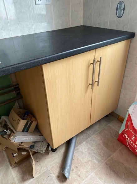 Photo of free Kitchen unit doors, worktops + handles, sink and gas hob (CT11) #3
