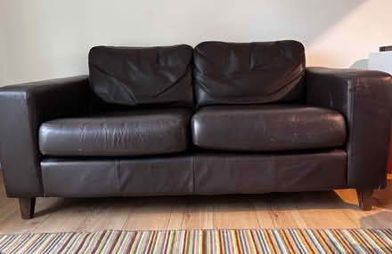 Photo of free Brown leather 2 seater sofa (NW5 area) #2