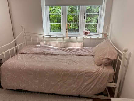 Photo of free Metal bed + mattress (TW7) #1