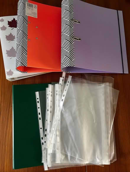 Photo of free A4 ring binders/plastic pockets/dividers (Chesham HP5) #1