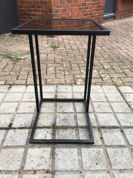 Photo of free Black Metal Glass top Side Table (Liverpool L6) #3
