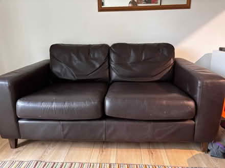 Photo of free Brown leather 2 seater sofa (NW5 area) #1