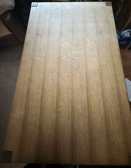 Photo of free Large very sturdy plain wood table (Halesworth IP19) #2