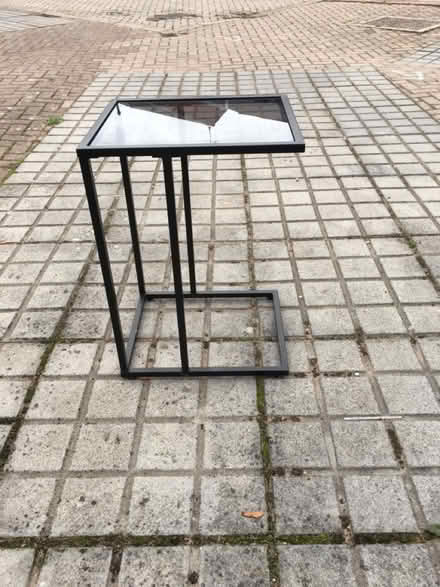 Photo of free Black Metal Glass top Side Table (Liverpool L6) #2