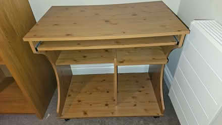 Photo of free Small Computer Desk – pine effect (Knightsfield AL8) #1