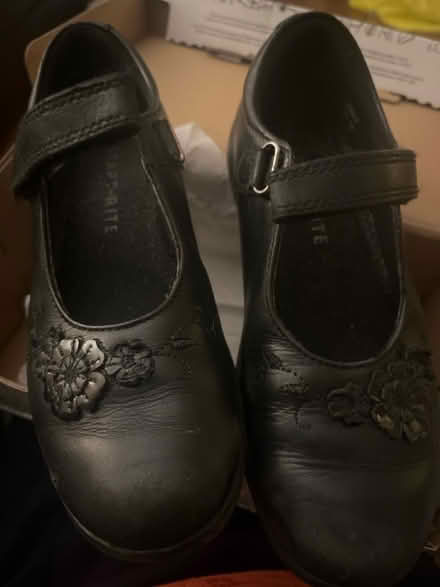 Photo of free Size 1 black girls school shoes (Emscote Mill CV34) #1